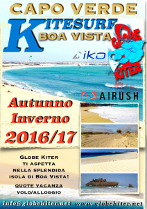 alt:"Kitesurf a Boa Vista, Capo Verde, Globe KIter"