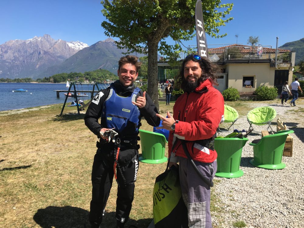 Istruttore kitesurf e windsurf al lago di Como