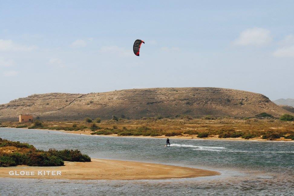 kitesurf in laguna a Boa Vista